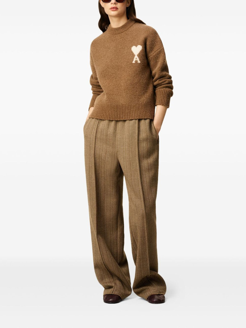 AMI Paris herringbone elasticated wool trousers outlook
