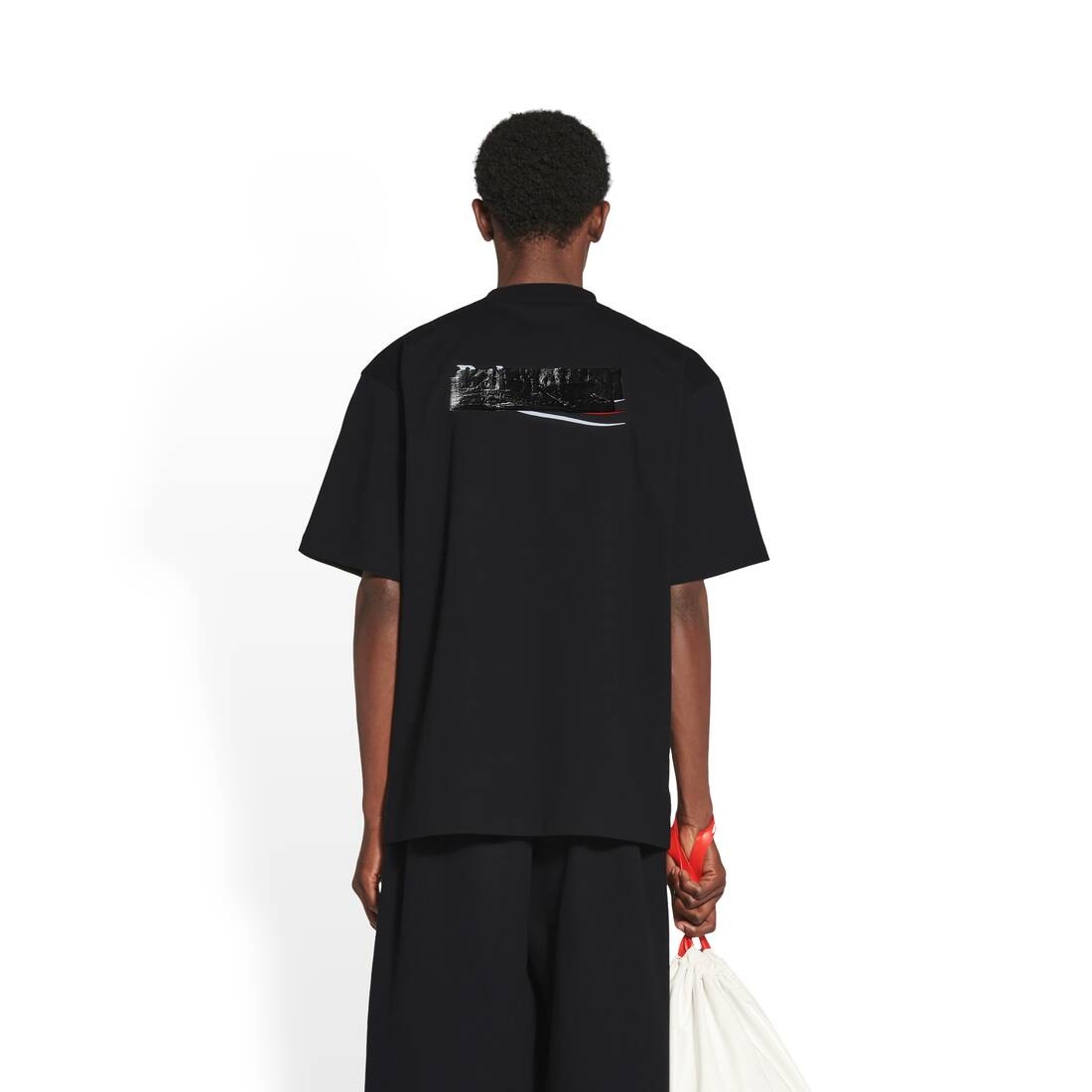 BALENCIAGA gaffer t-shirt large fit | REVERSIBLE