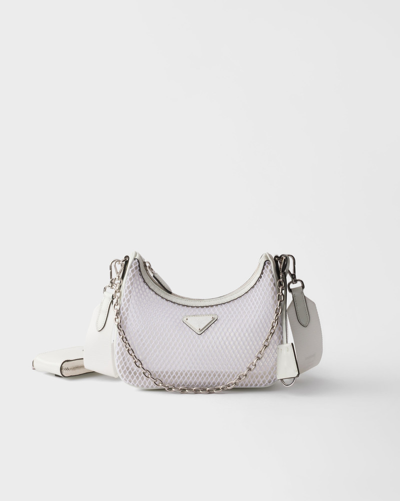 Prada Re-Edition 2005 mesh and brushed leather bag 1