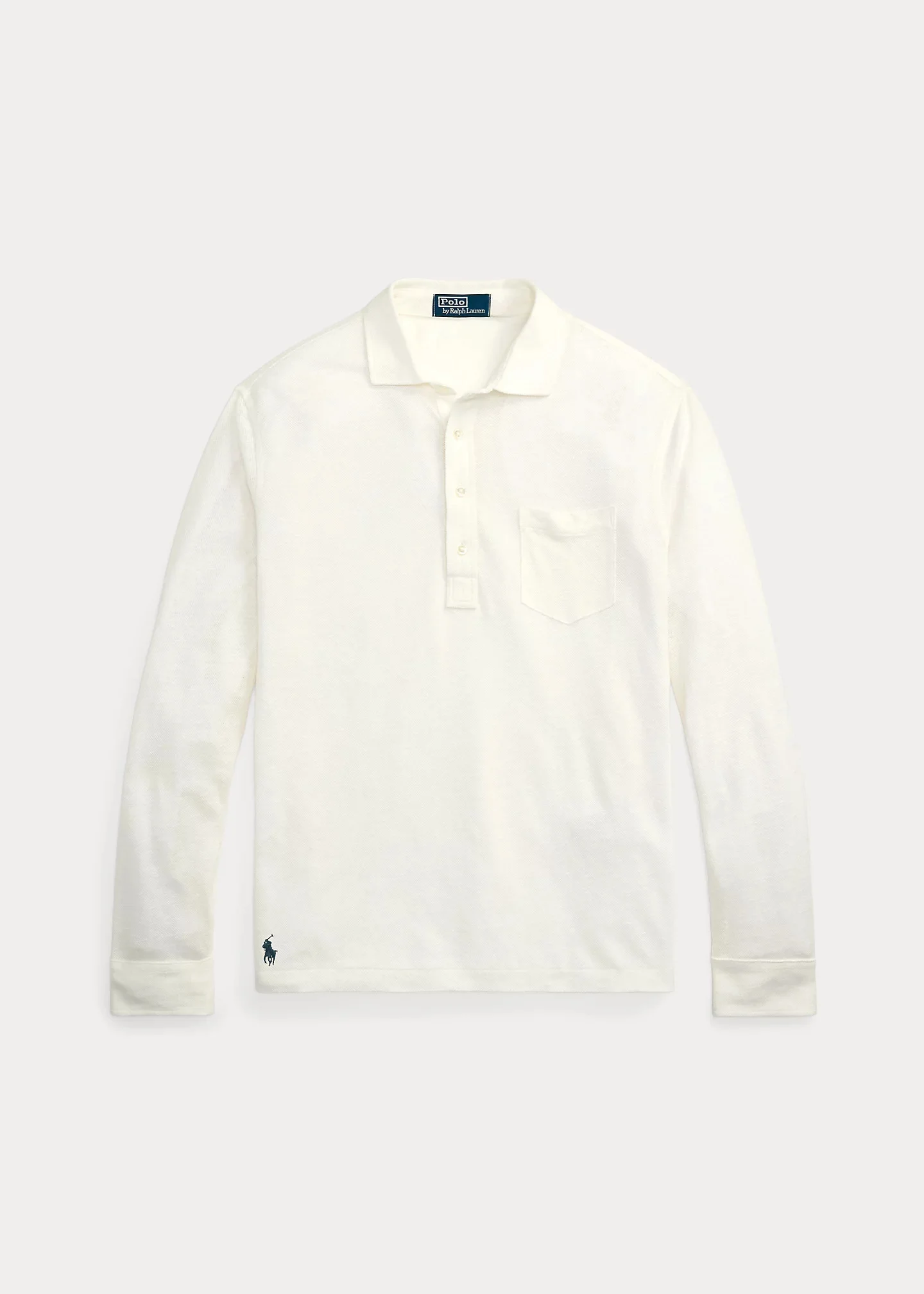 Linen Mesh Polo Shirt - 1