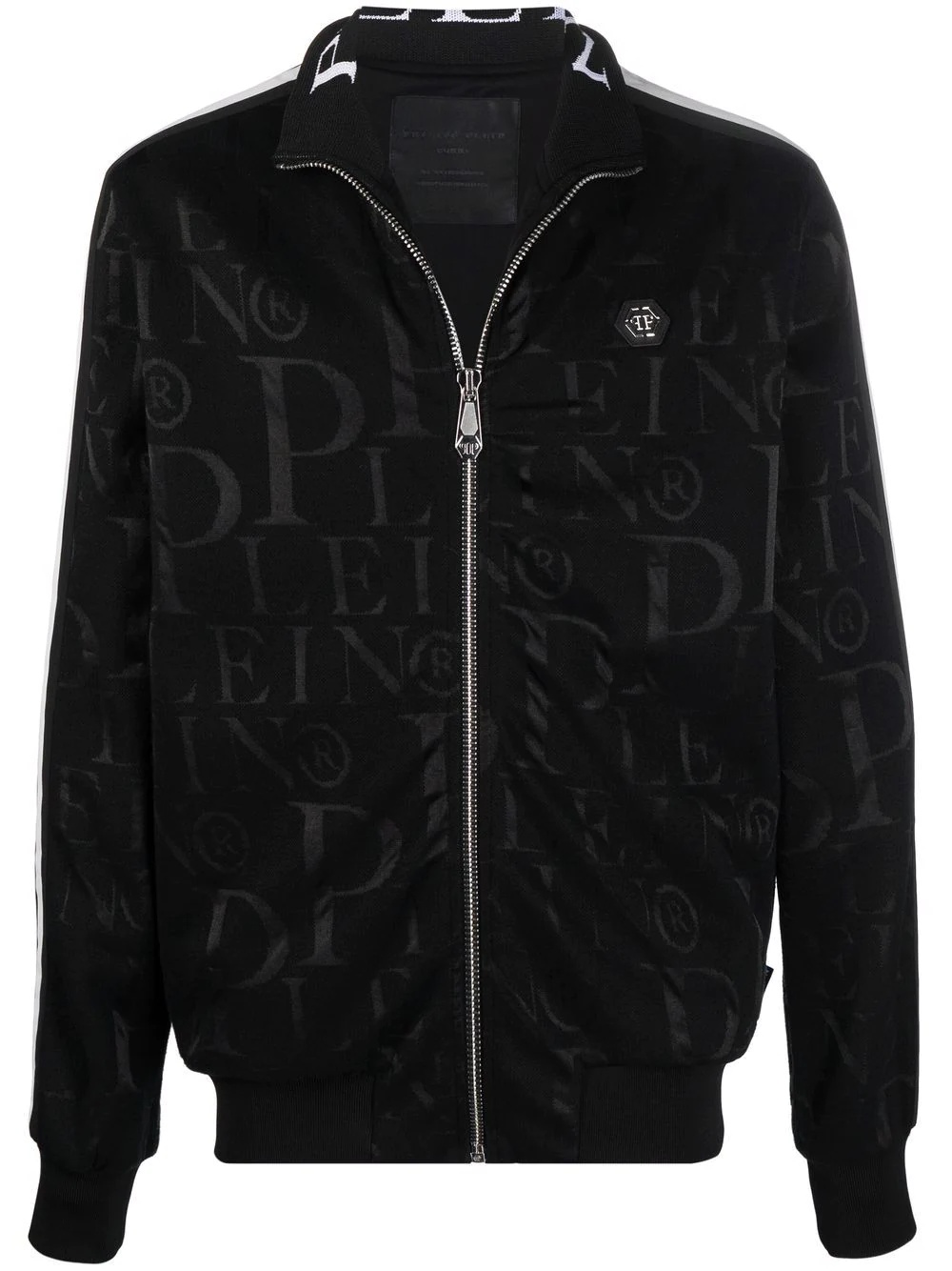 logo-print zip-up track jacket - 1