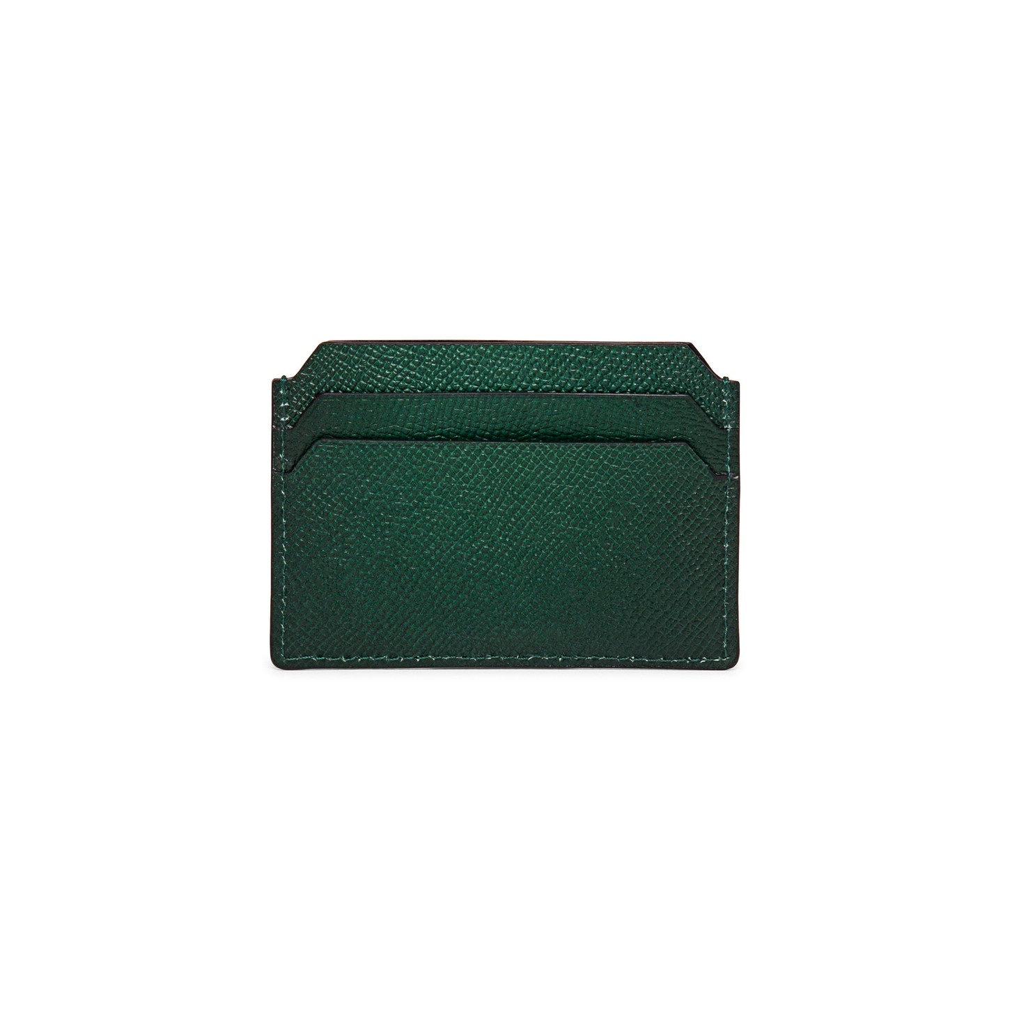 Green saffiano leather credit card holder - 2