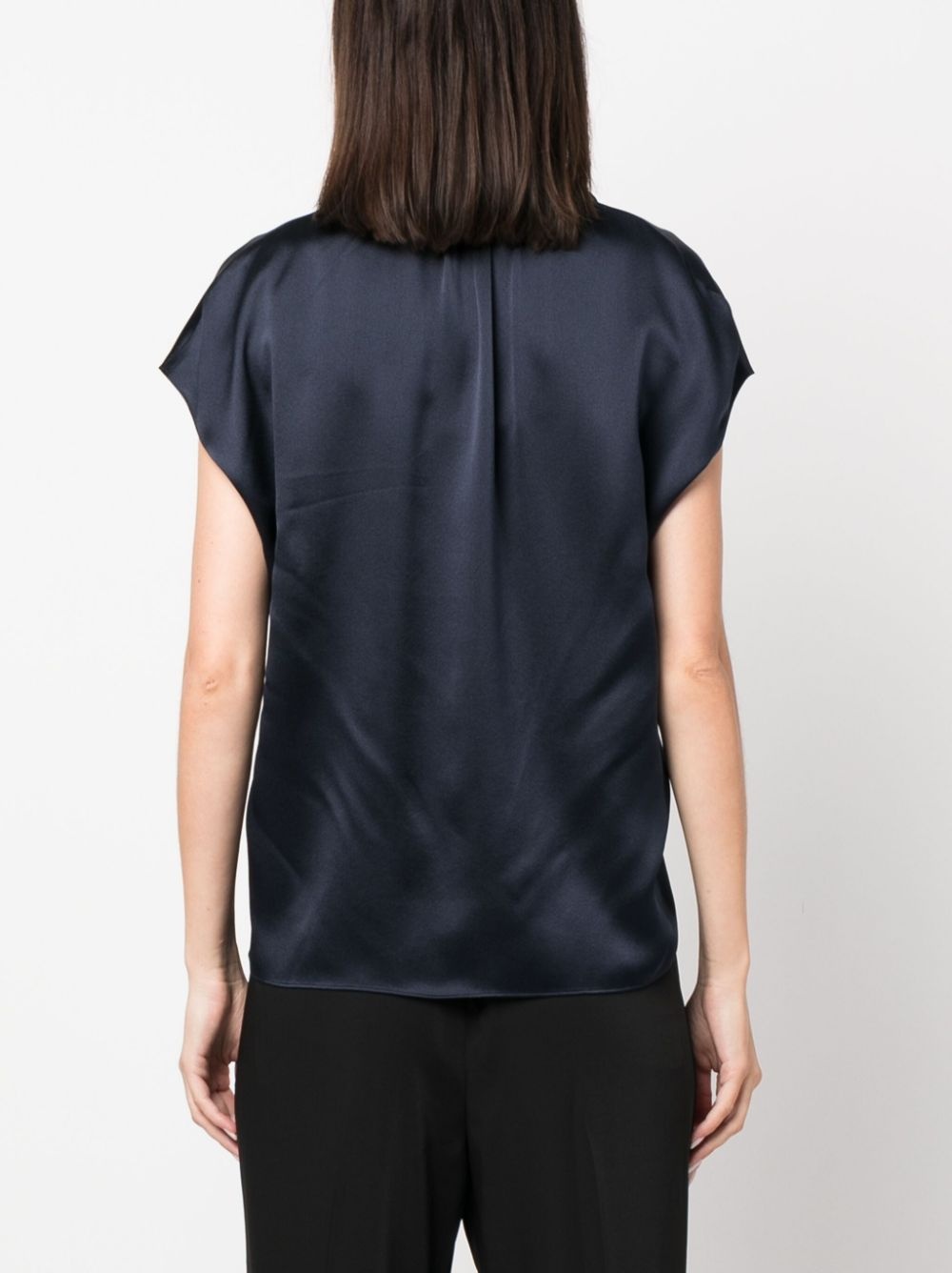 short-sleeve silk shirt - 4