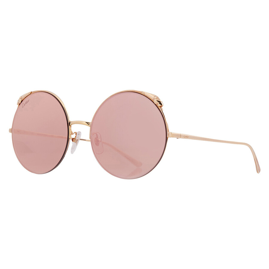 Cartier Panthere de Cartier Gold Round Ladies Sunglasses CT0149S 003 60 - 2