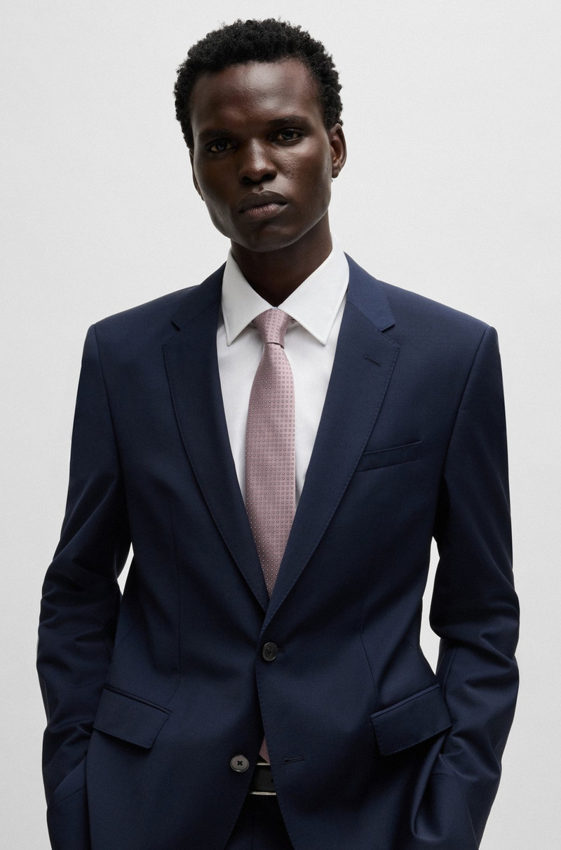 BOSS SILK-BLEND TIE WITH JACQUARD-WOVEN PATTERN outlook