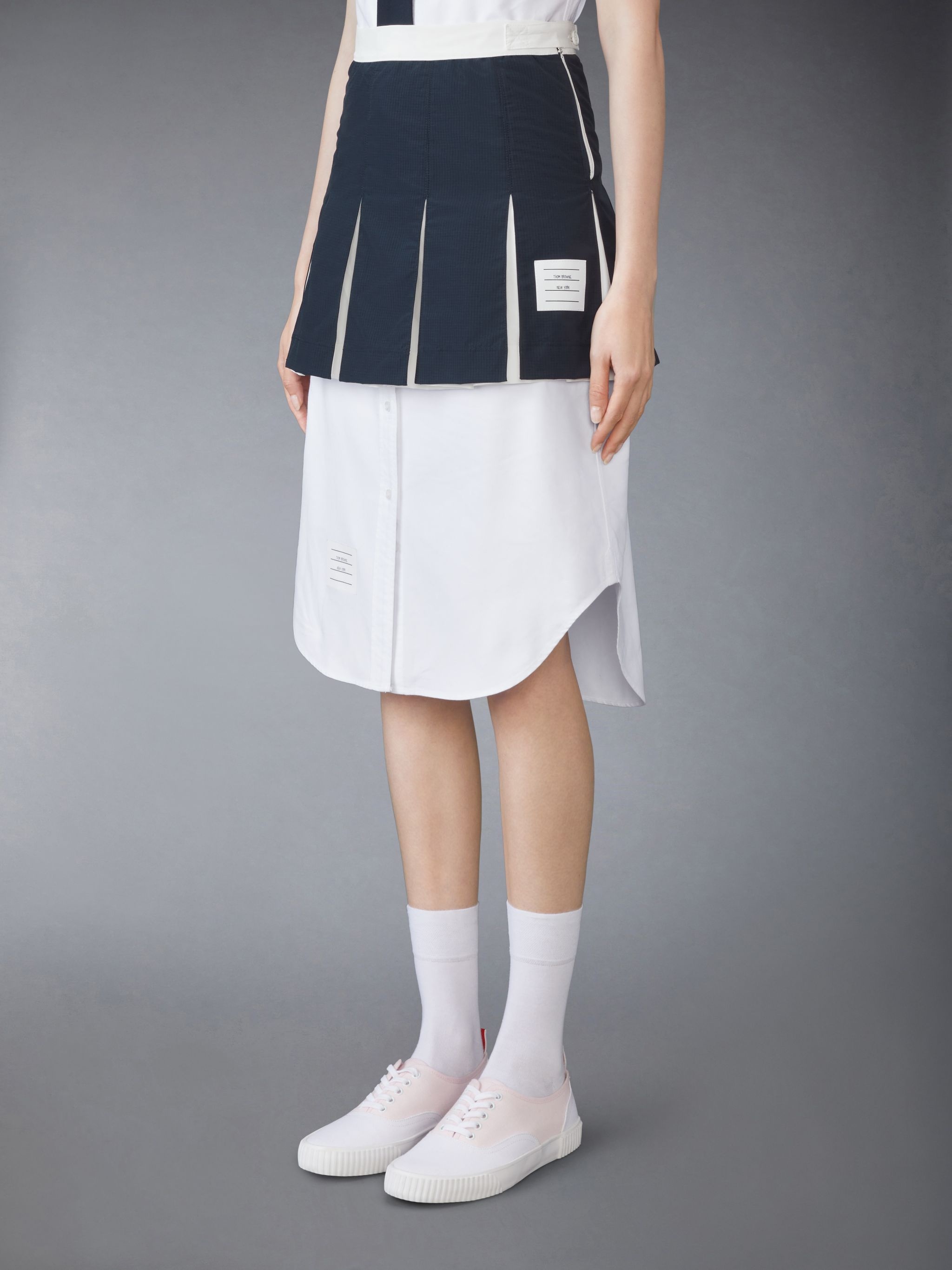 Ripstop Box Pleat Mini Skirt - 2