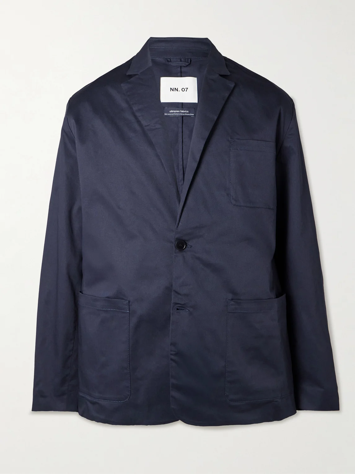 Timo 10021 Unstructured Stretch Organic Cotton-Twill Blazer - 1