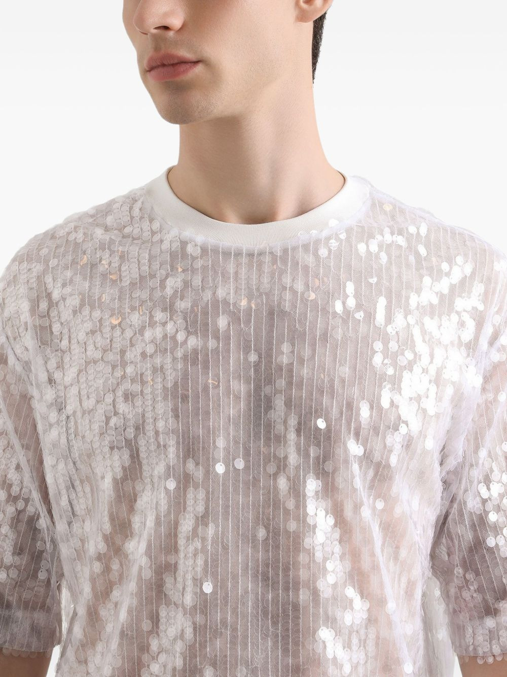 sequin-embellished T-shirt - 5