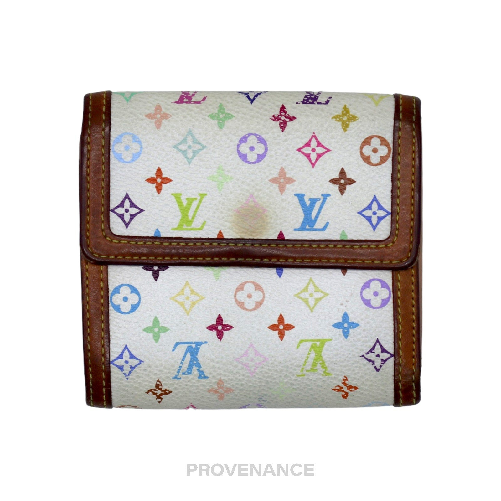 Louis Vuitton Elise Trifold Wallet - Monogram Multicolore White - 2