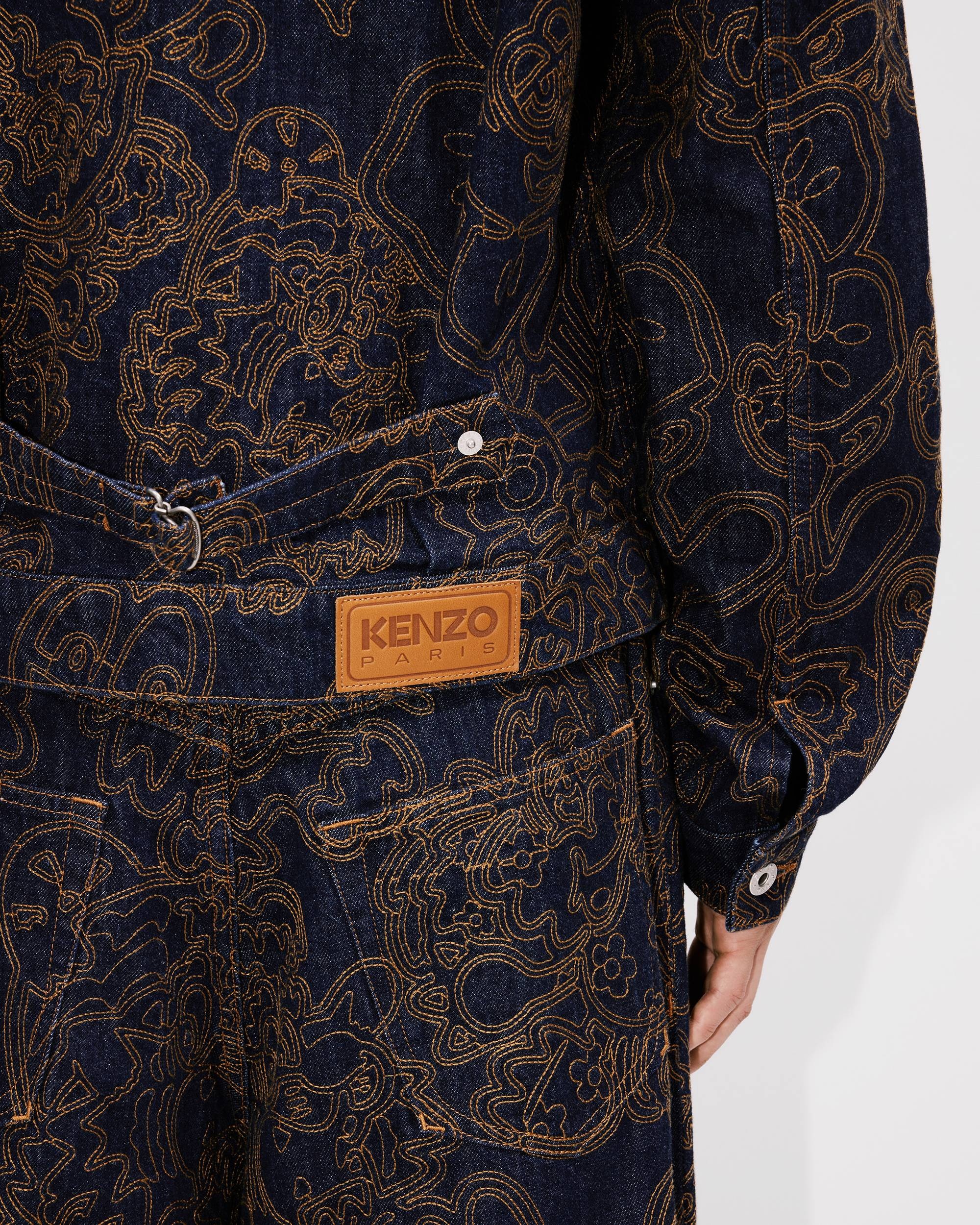 'KENZO by Verdy' embroidered trucker jacket in japanese denim - 9