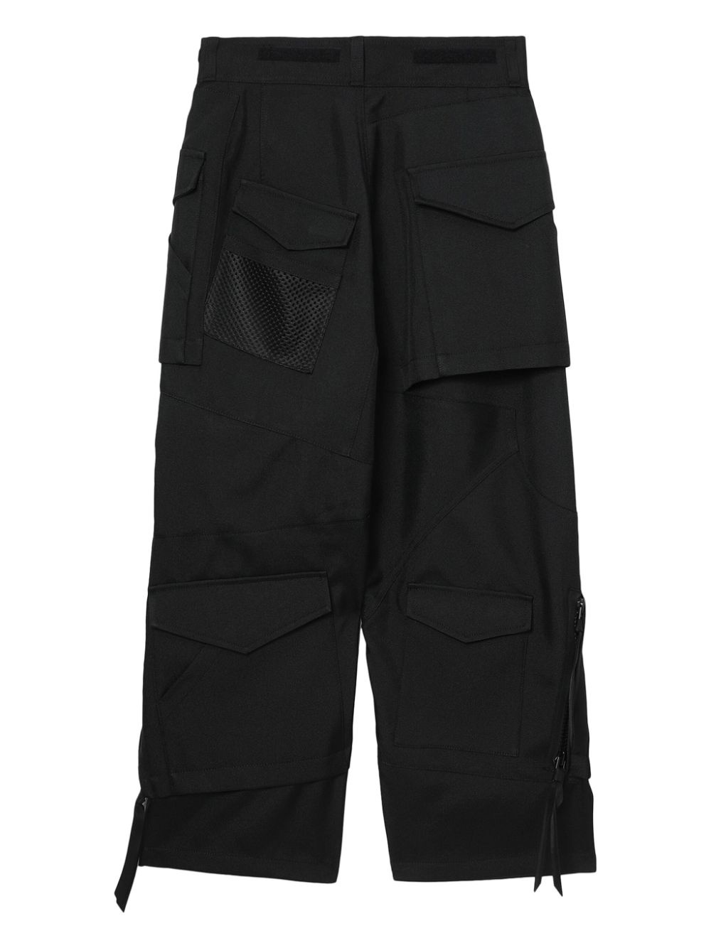 strap-detail asymmetric cargo trousers - 6