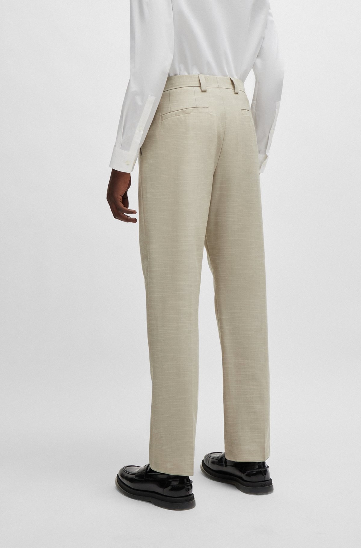 REGULAR-FIT SUIT IN PATTERNED LINEN-LOOK CLOTH - 8