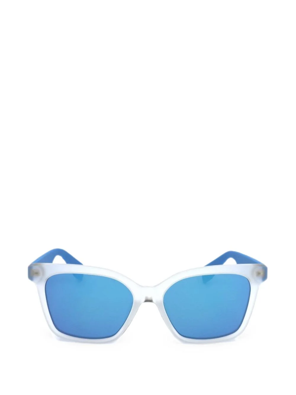 logo-embossed geometric-frame sunglasses - 1