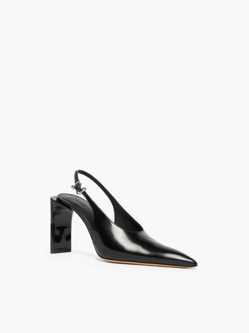 Sportmax FAZIO High slingbacksin shiny calfskin with a pointed toe outlook