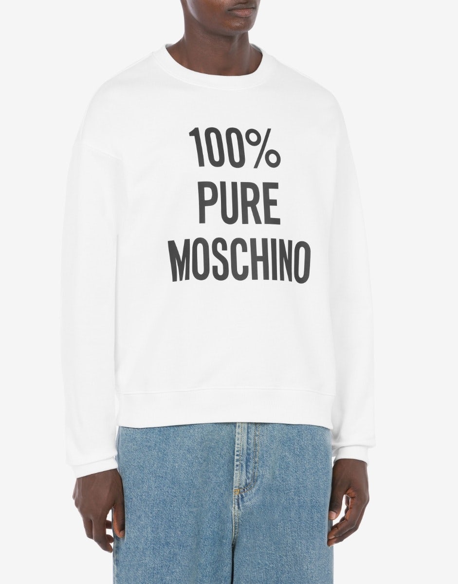 100% PURE MOSCHINO ORGANIC COTTON SWEATSHIRT - 4