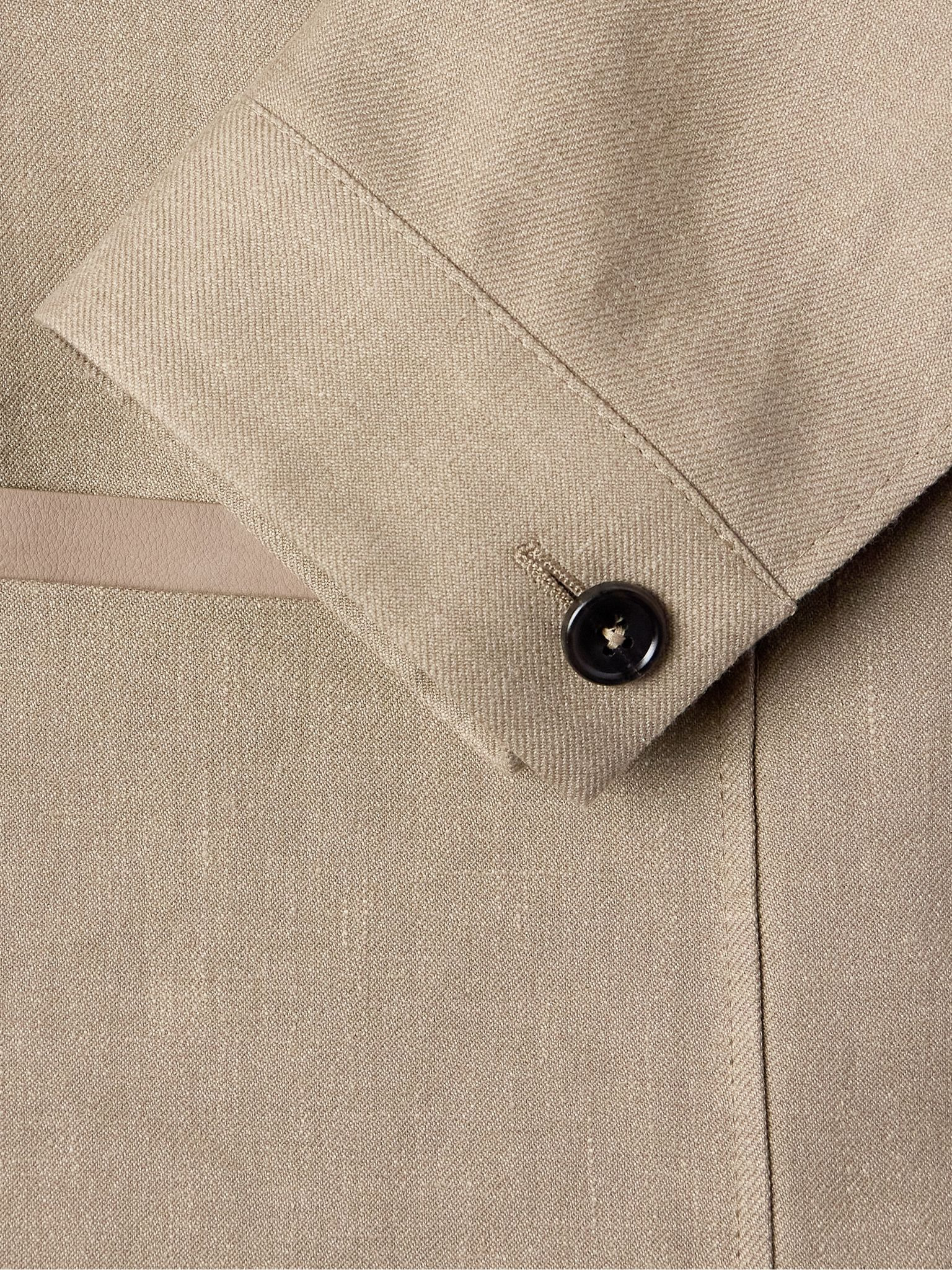 Il Conte Linen and Wool-Blend Jacket Neutral - 4