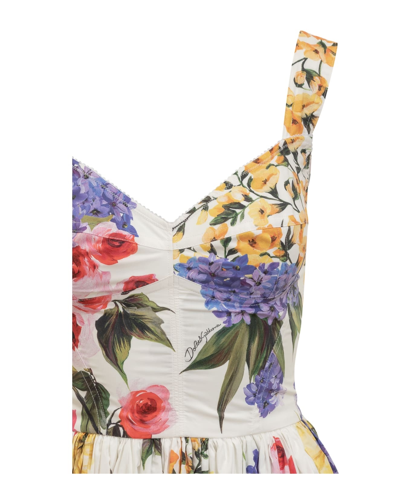 Garden Printed Mini Corset Dress - 4