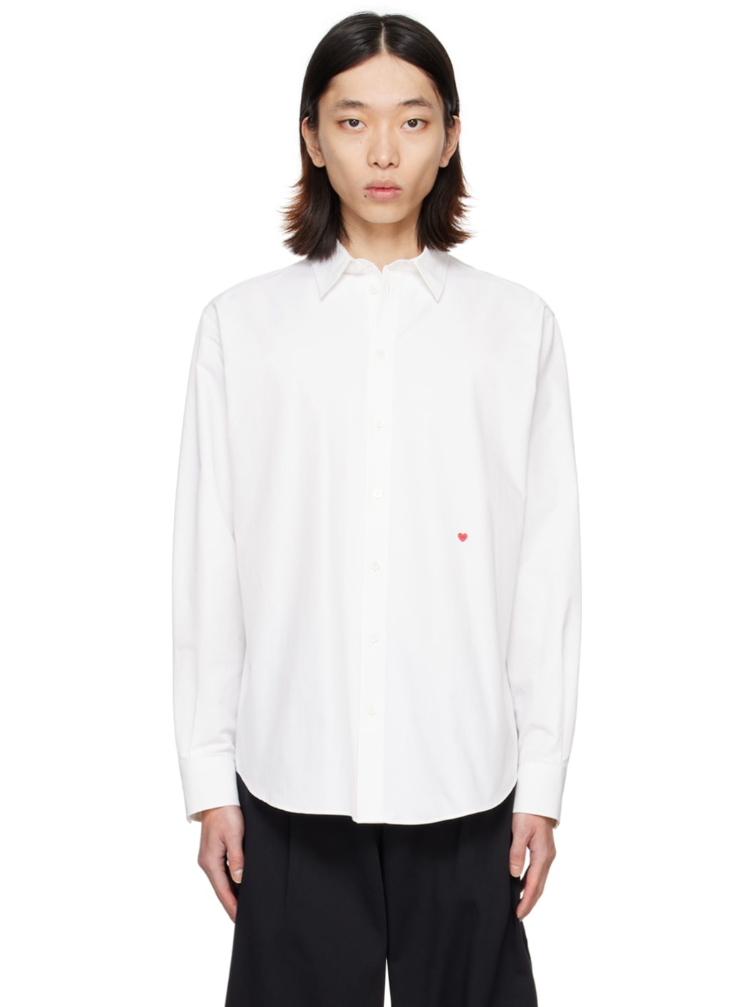 White Embroidered Shirt - 1