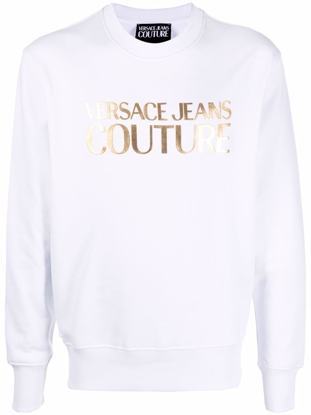 metallic effect logo sweatshirt - 1