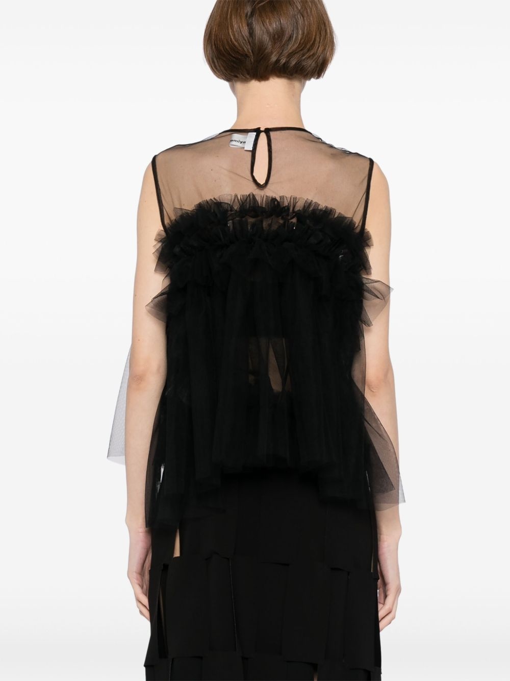 tulle ruffle blouse - 4