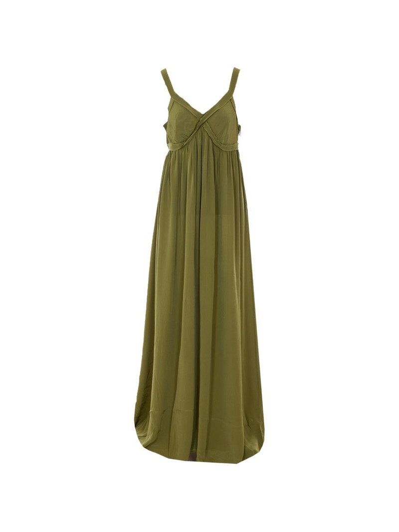 V-neck flared maxi dress 1