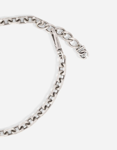 Dolce & Gabbana Antiqued silver link necklace outlook