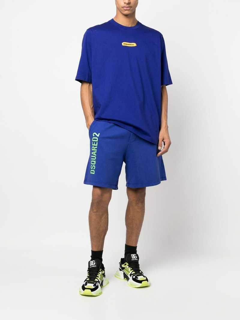 DSQUARED2 cotton logo print shorts outlook