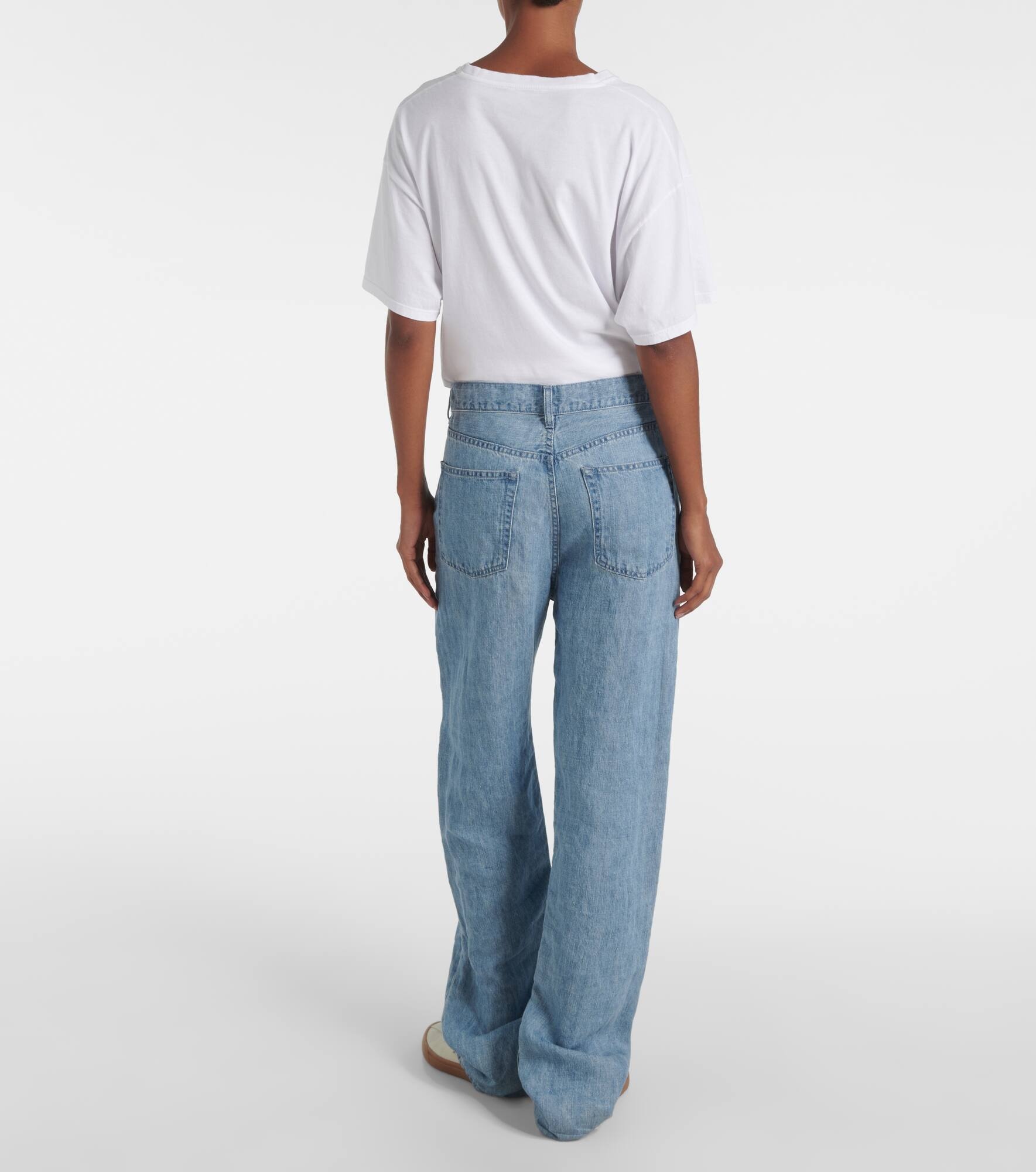 Tarley mid-rise linen wide-leg jeans - 3