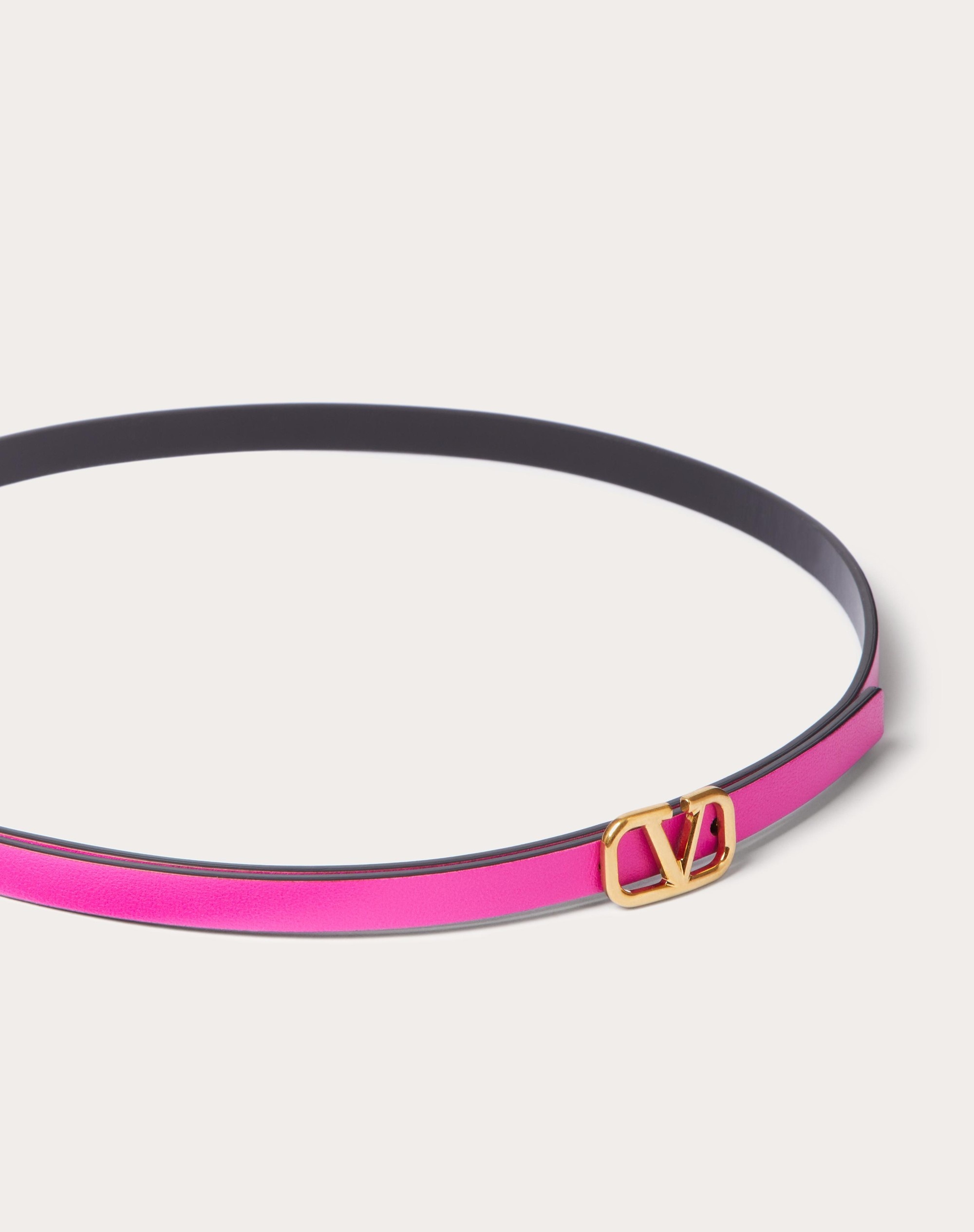 VLOGO SIGNATURE REVERSIBLE SHINY CALFSKIN BELT 10 MM - 4