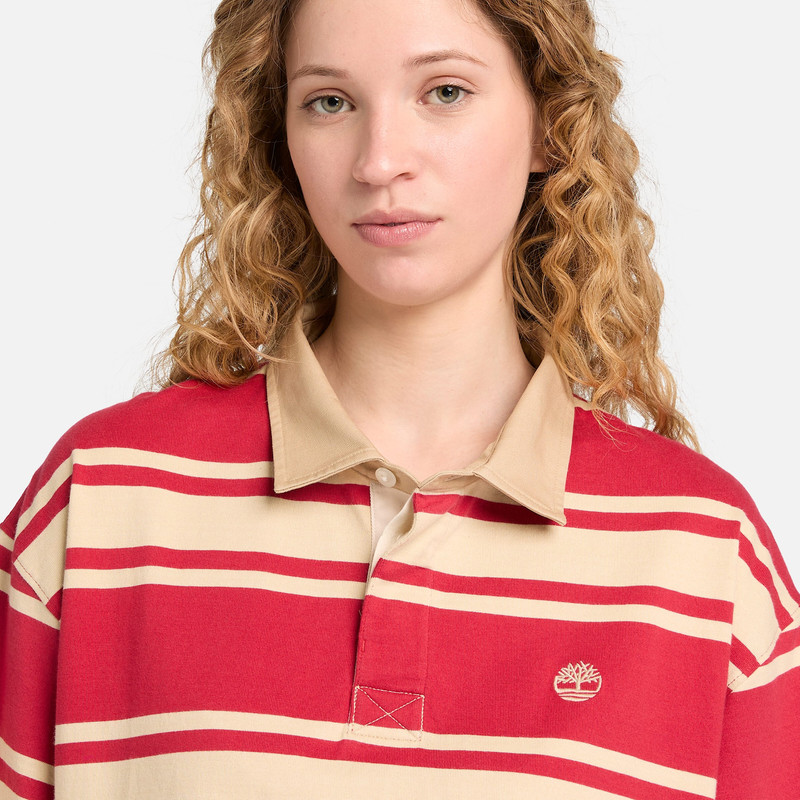 Striped Short-Sleeve Rugby Polo 10