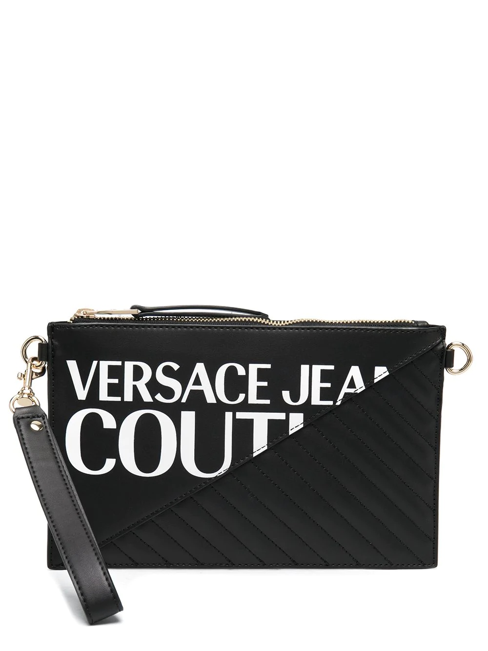 logo print clutch - 1