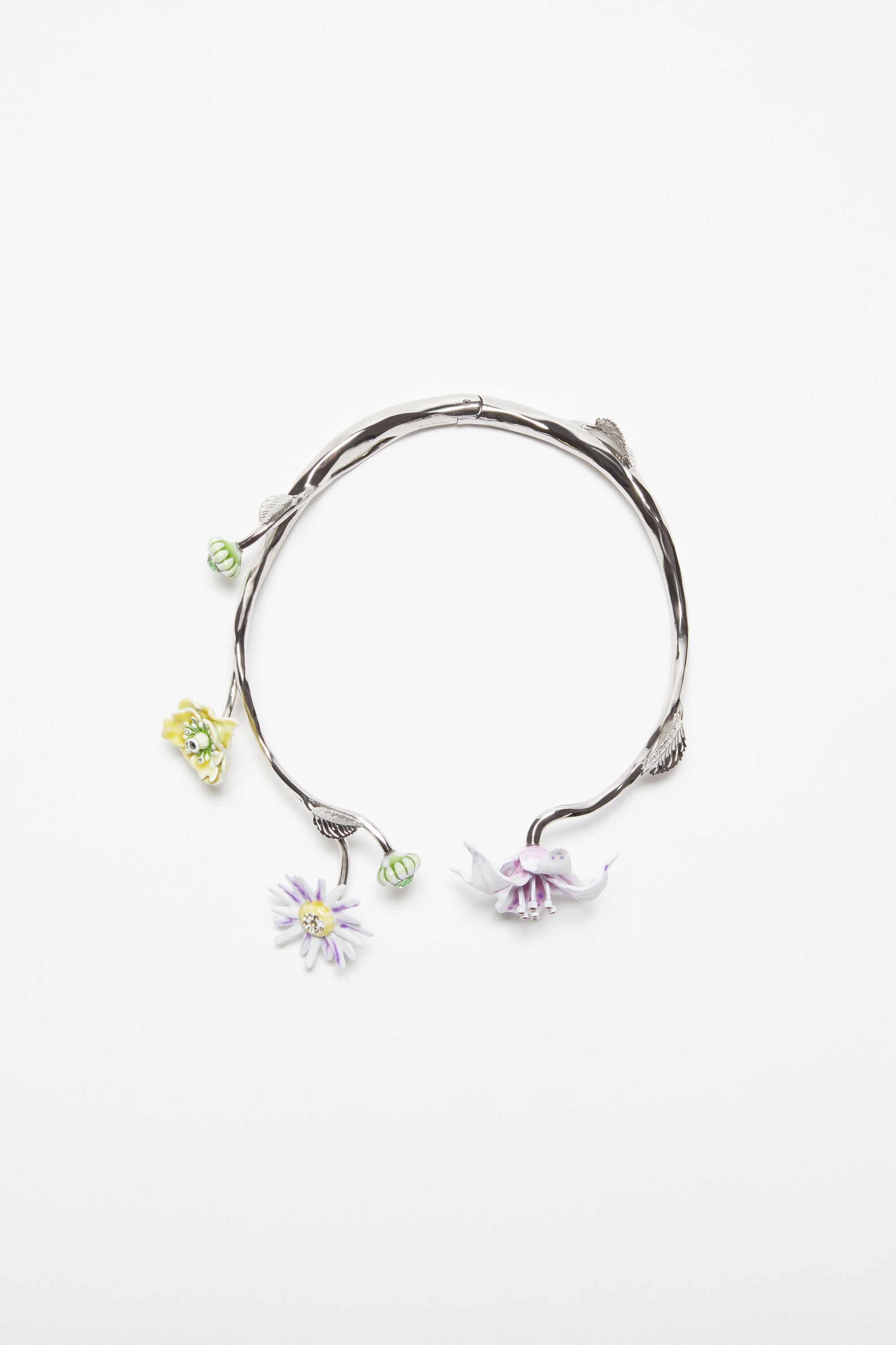 Flower necklace - Silver/multicolor - 1
