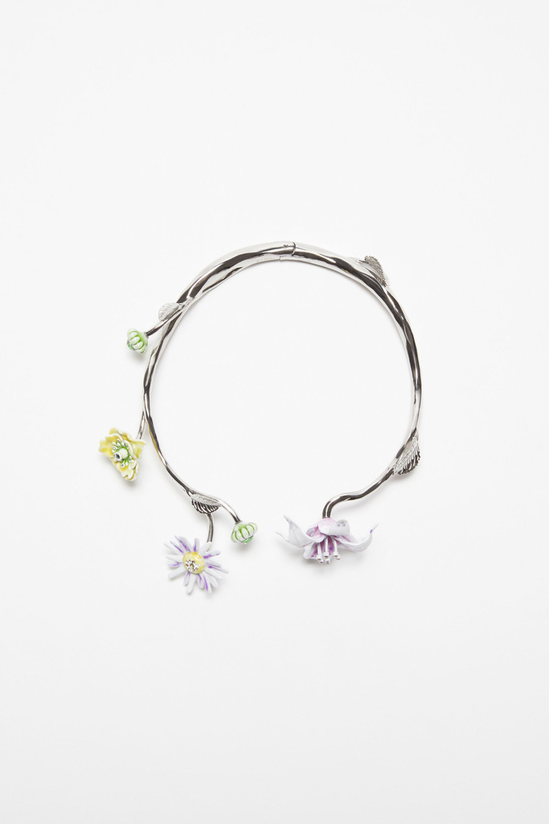 Flower necklace - Silver/multicolor 1