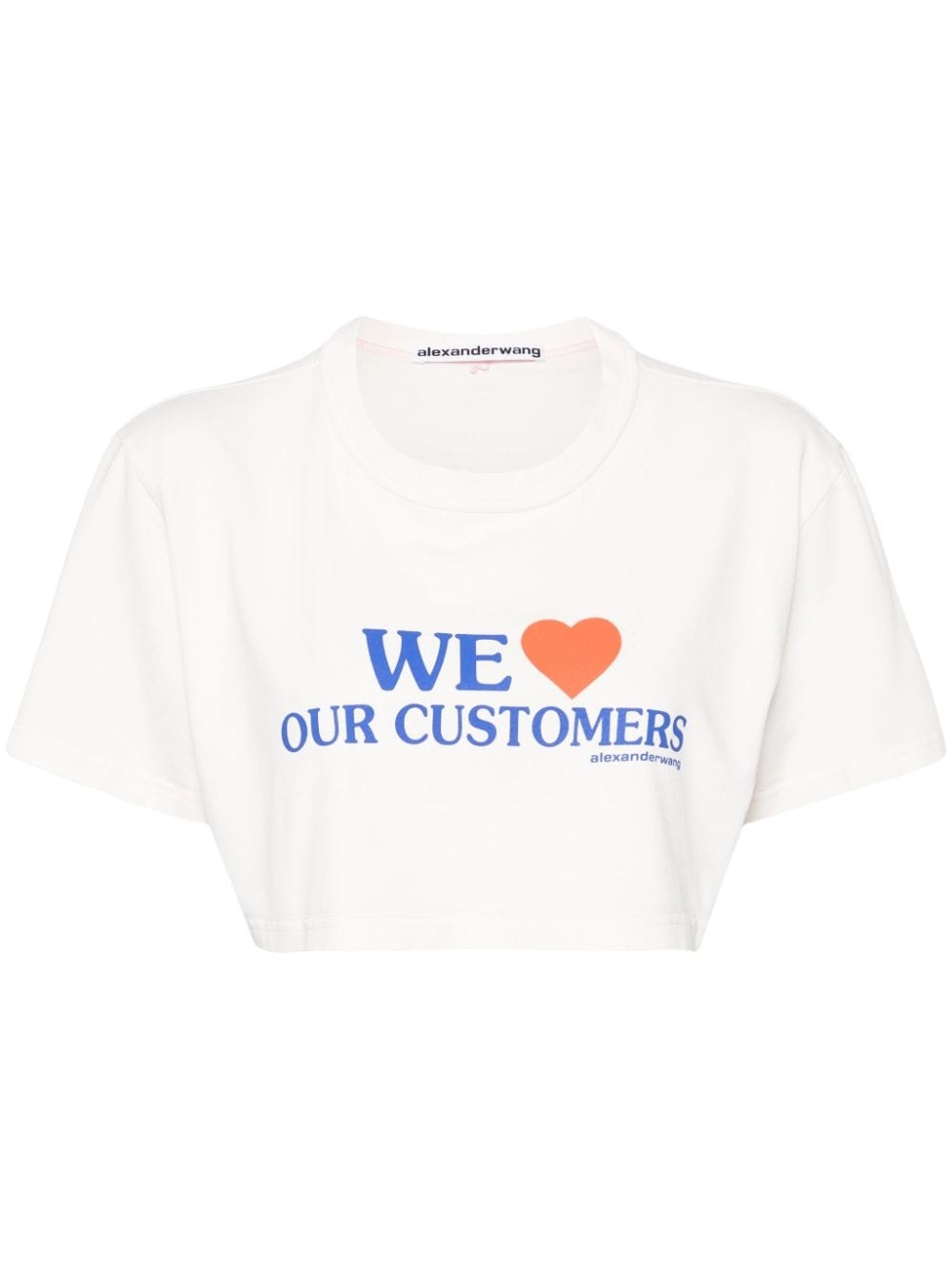 We Love Our Customers-print cotton T-shirt - 1