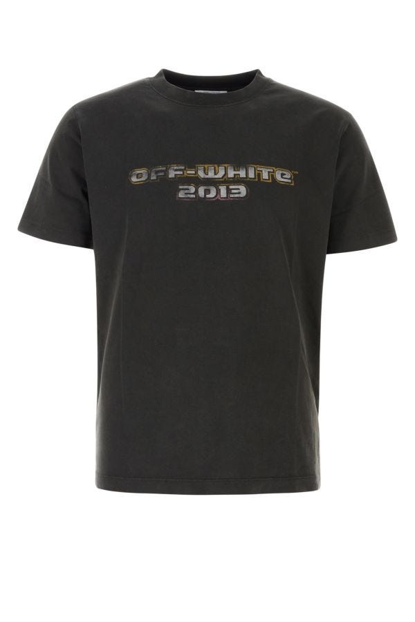 Graphite cotton oversize t-shirt - 1