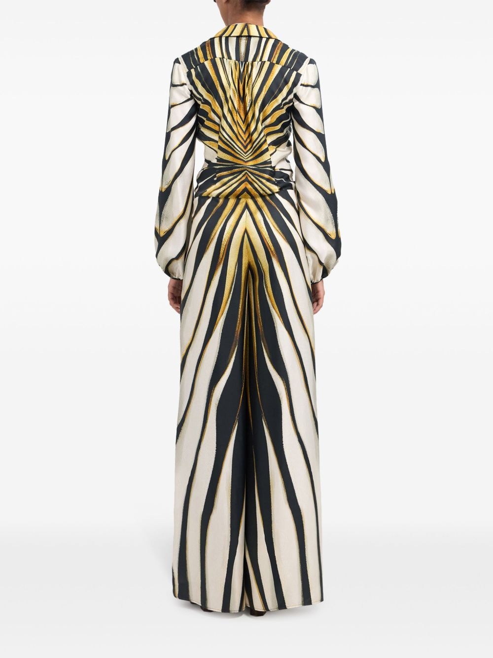 Ray of Gold print silk jumpsuit - 4