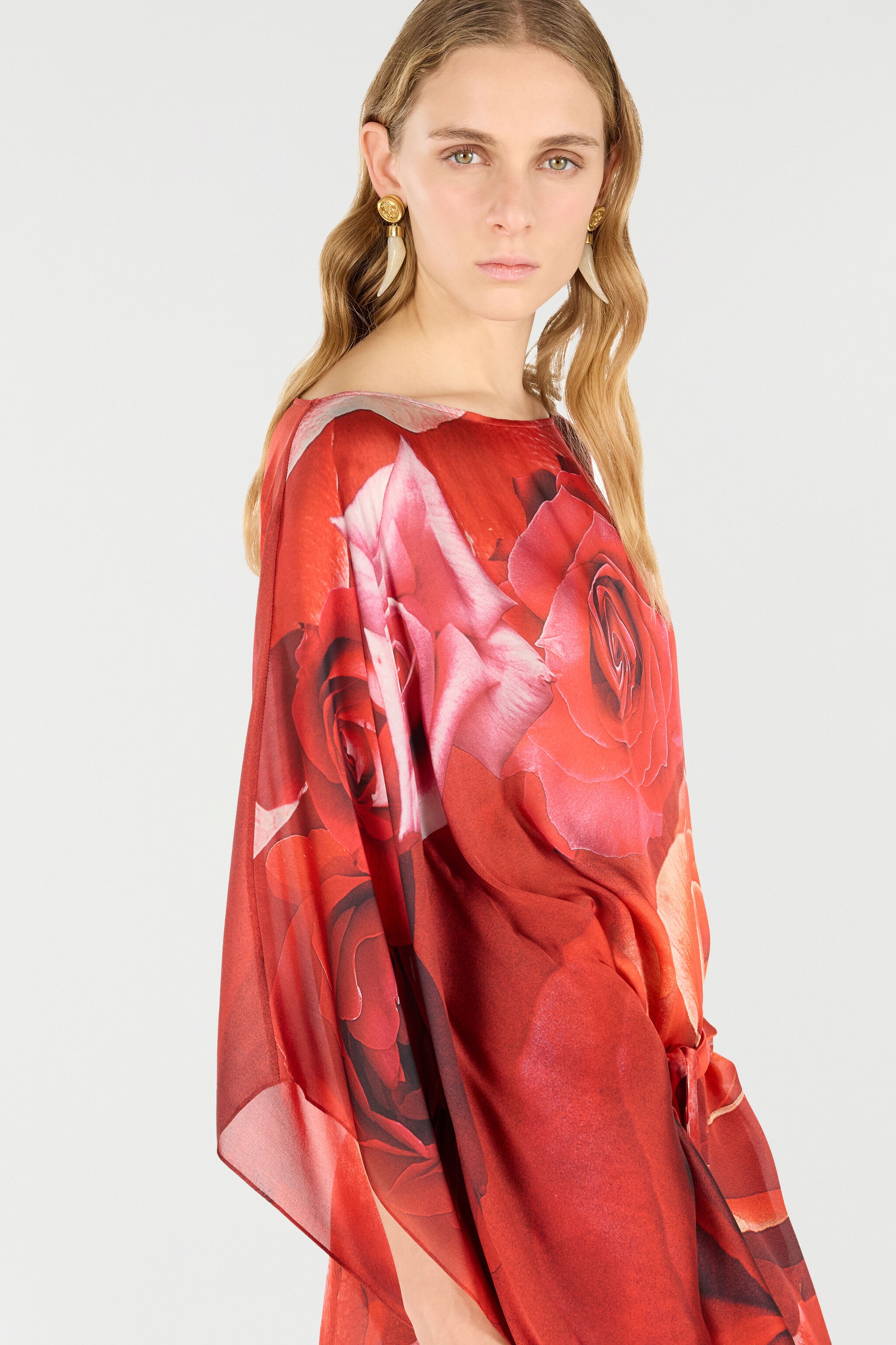 Long Dress With Rose Print - 7