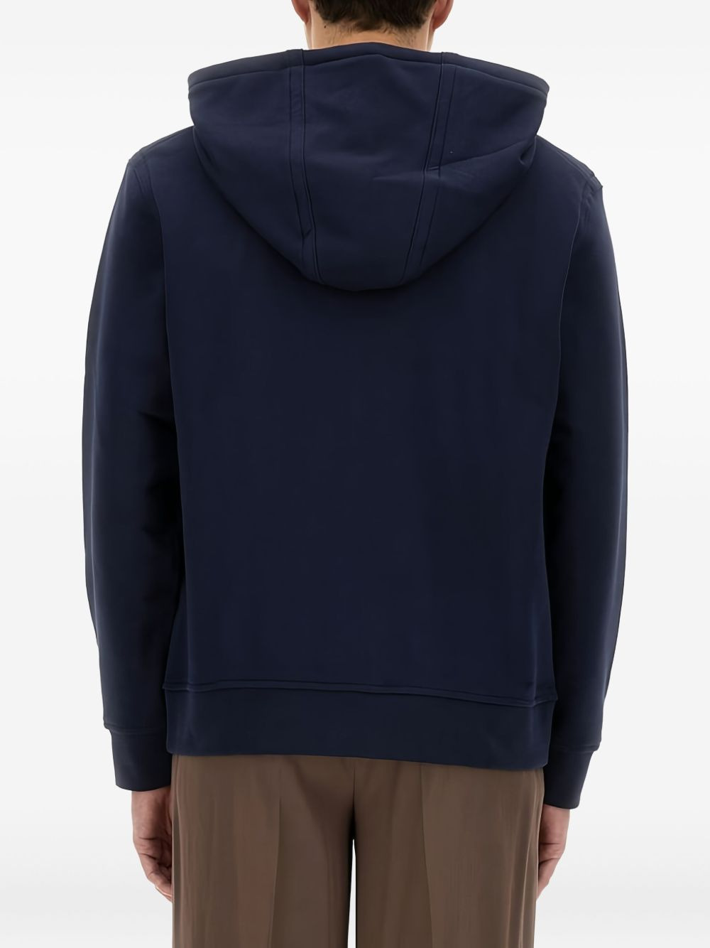 embroidered-logo zip-up hoodie - 3