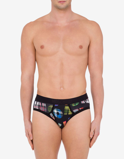 Moschino CHECK LETTERS STRETCH JERSEY BOXERS outlook