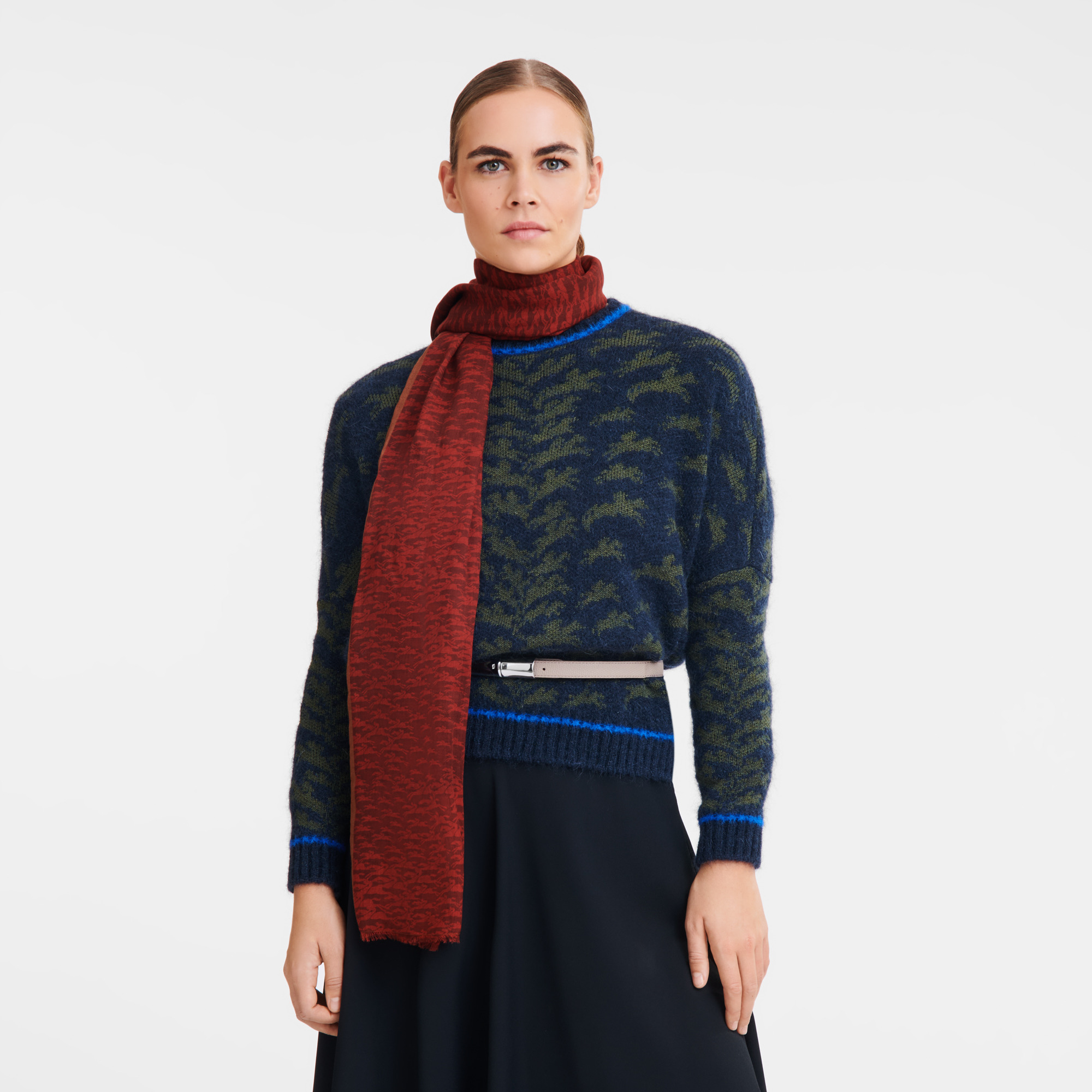 Chevaux Stole Burgundy - OTHER - 2