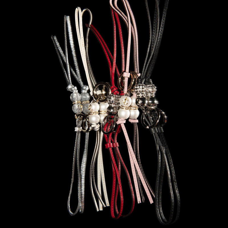 Spheres Charm
Silver Vintage Metallic Leather Bag Charm 4