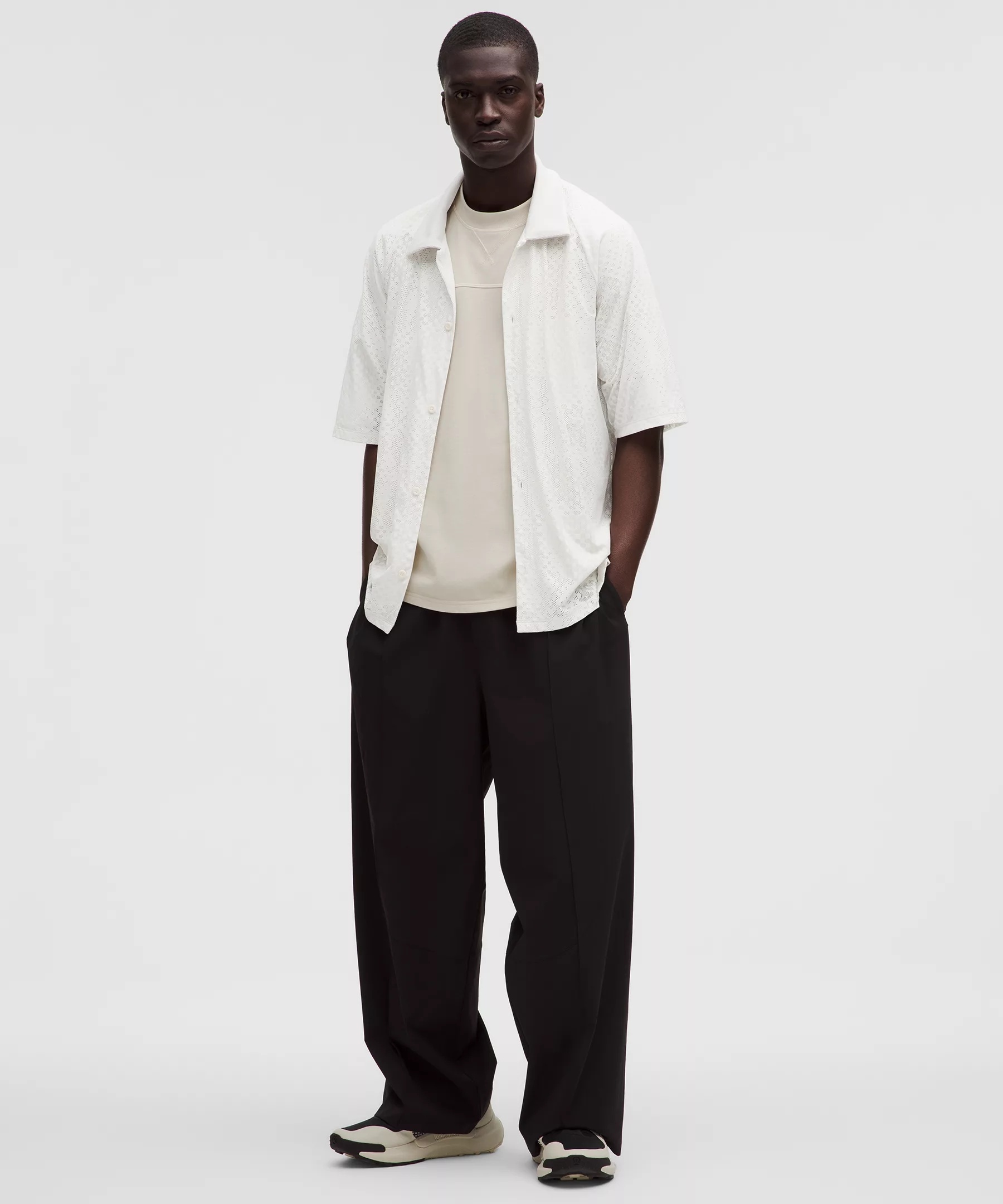 Men's Jacquard-Mesh Short-Sleeve Shirt *SLNSH Collection - 2