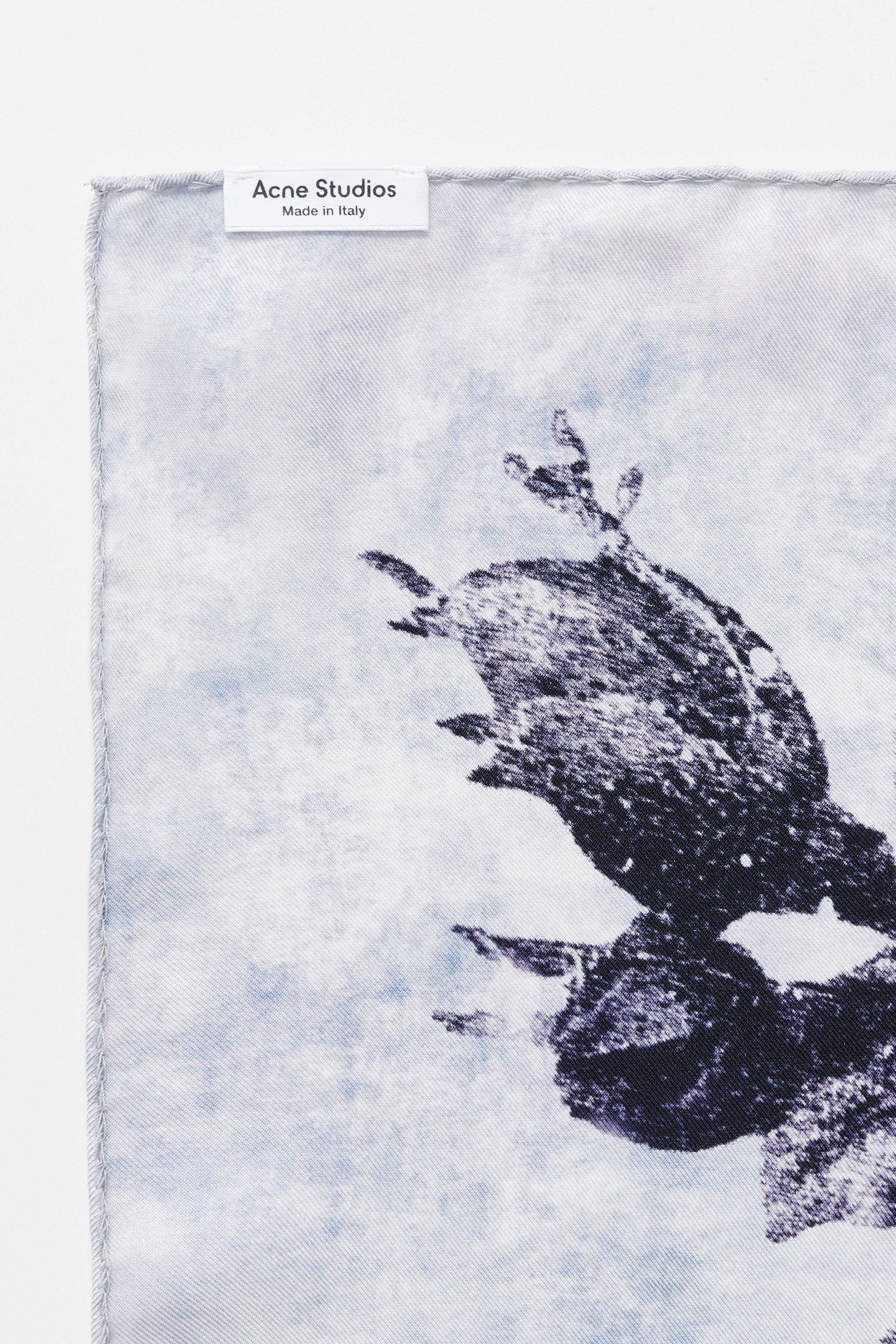 ACNE STUDIOS PRINTED SCARF DENIM BLUE - 3