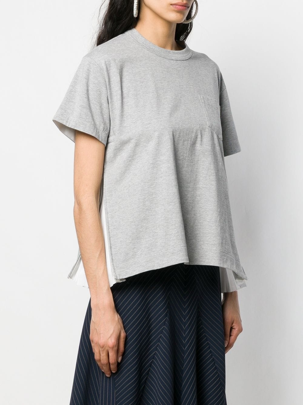 side pleats T-shirt - 3