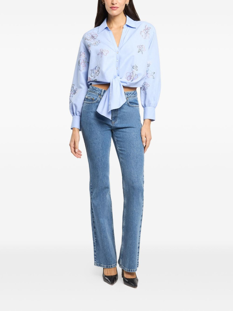 Cinq à Sept Marianna floral tie shirt outlook