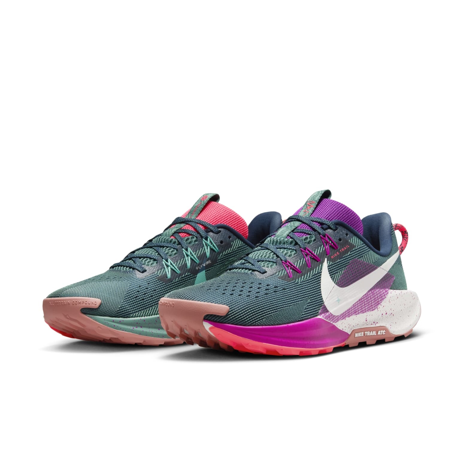 Nike React Pegasus Trail 5 'Armory Navy Vivid Grape Green Frost Phantom' DV3864-401 - 3