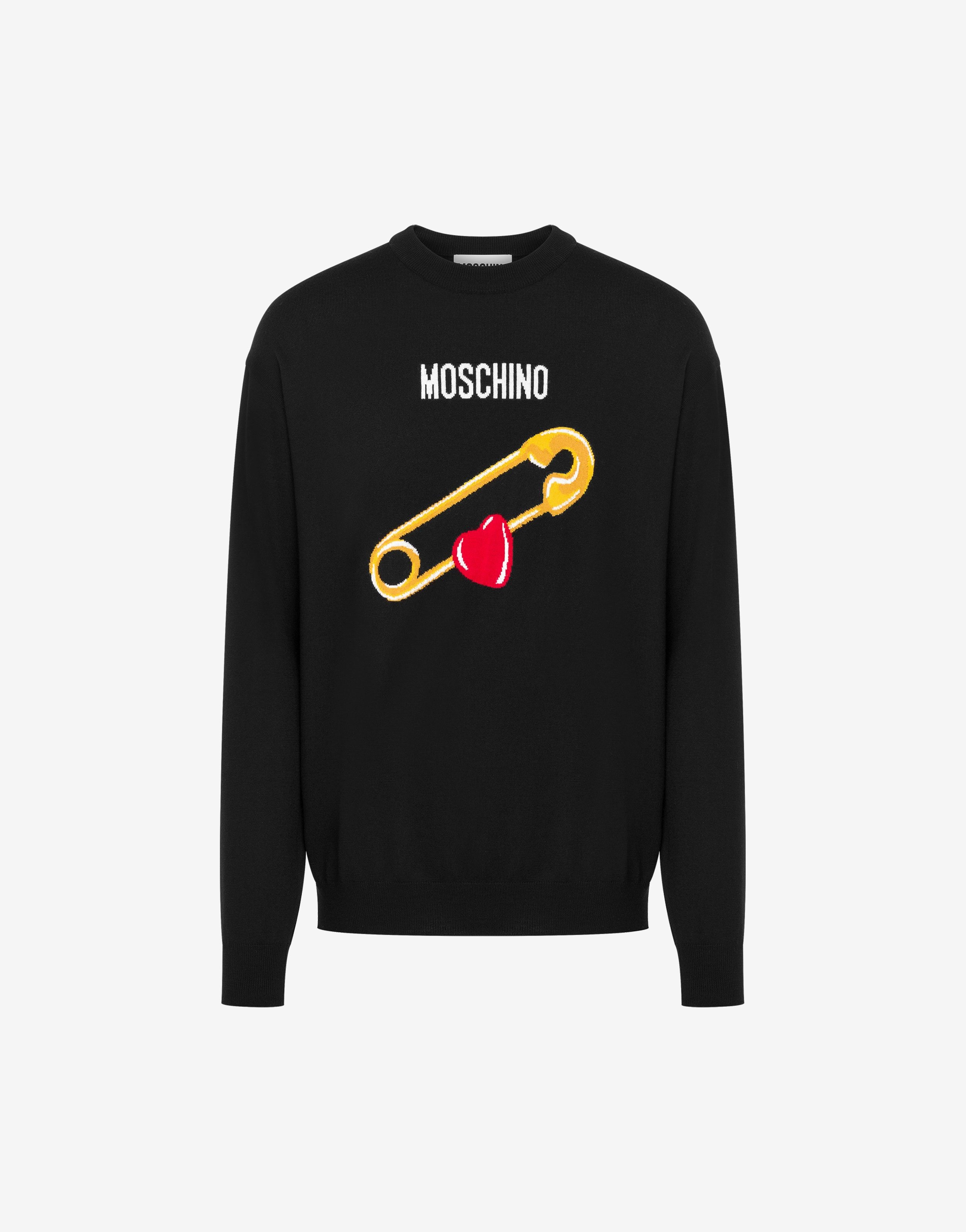 COTTON PULLOVER HEART SAFETY PIN - 1
