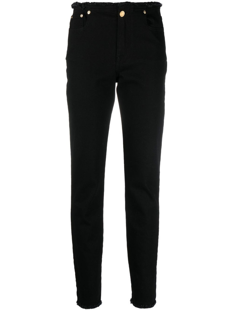 Comfort frayed-hem skinny jeans 1
