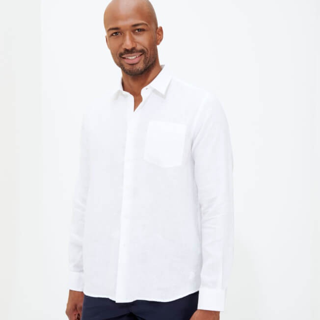 Men Linen Shirt Solid - 3