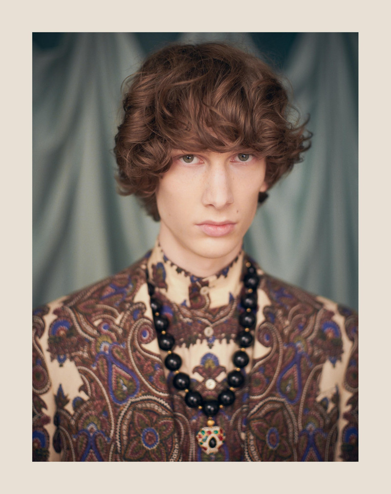 SHORT-SLEEVED LINEN KAFTAN WITH VOYAGE IMAGINAIRE PRINT 10